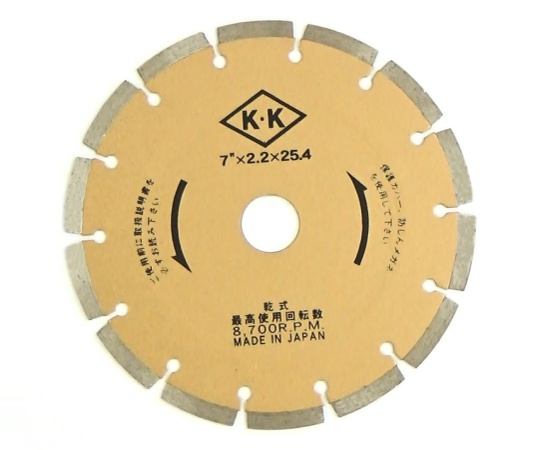 乾式ダイヤモンド・ブレード Dタイプ 7（178mm）×25.4H A05D0725
