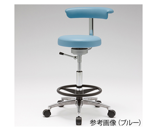ワーキングスツール （CM128Cシリーズ） 足掛けリング付き・背付き アイボリー/ピンク CM128C-V2PI