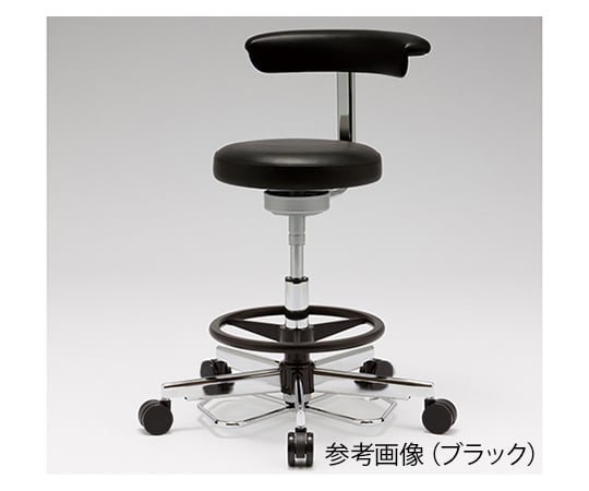 フットペダルチェア (FP127Cシリーズ) 足掛けリング付き・背付き アイボリー/ブルー