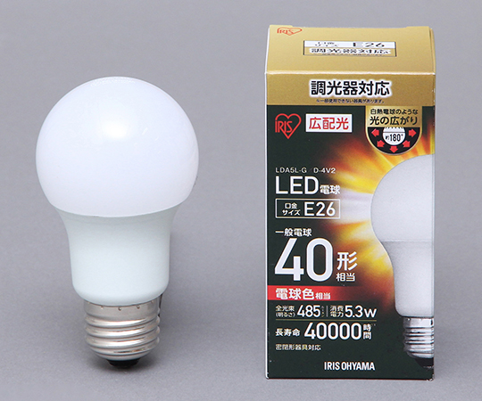 LED電球 調光 E26 広配光 40形相当 電球色 LDA5L-G/D-4V2