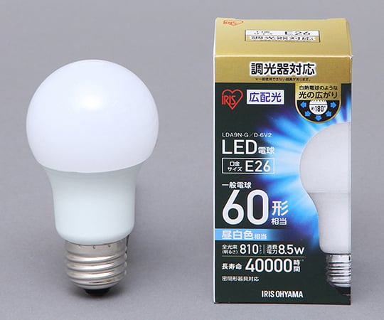 LED電球 調光 E26 広配光 60形相当 昼白色 LDA9N-G/D-6V2