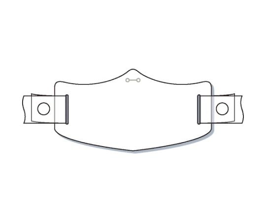 e帽章　白無地　ヘルメット用樹脂バンド付