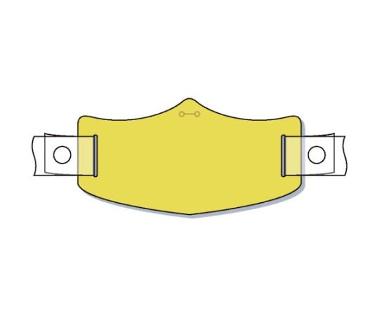 e帽章　黄無地　ヘルメット用樹脂バンド付