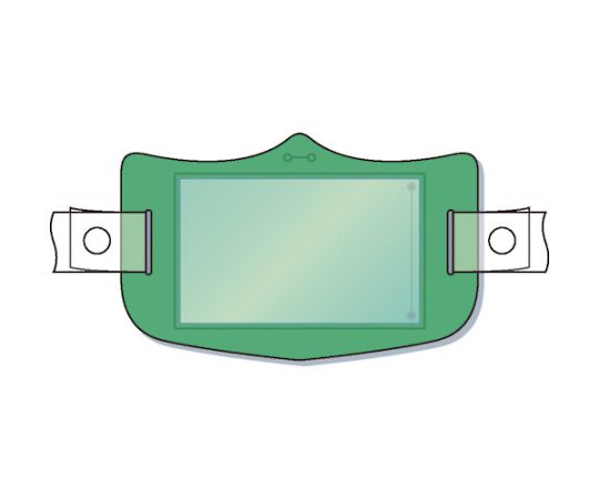 e帽章　透明ポケット付き　緑　ヘルメット用樹脂バンド付