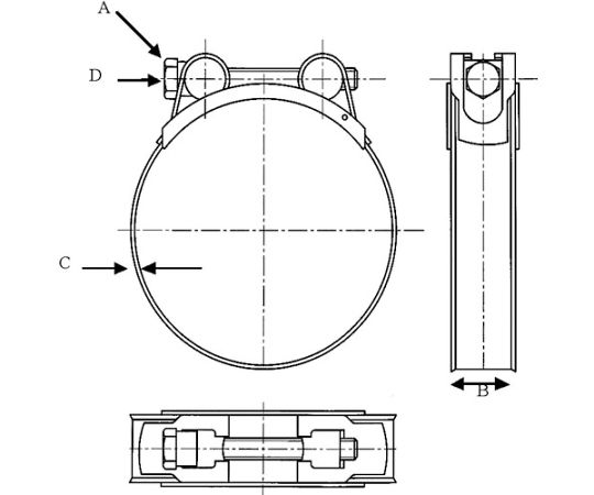 スーパークランプ　取付径　98-103mm　（2個入）　JSC103SS316
