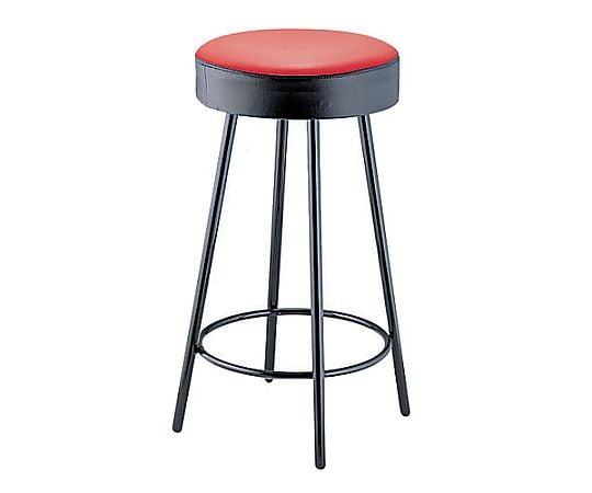 丸イス(赤/黒) 座高470mm