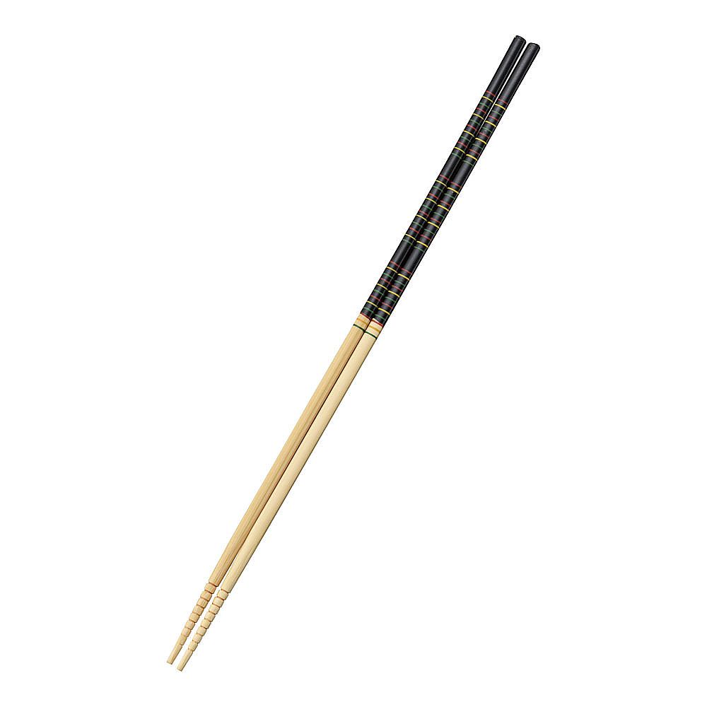 竹製 歌舞伎菜箸 黒 36cm
