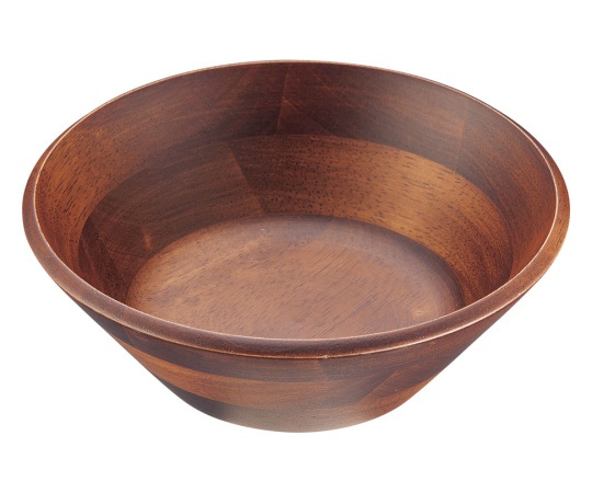 62 6736 59 ラバーウッド 縁なしサラダボール ブラウン 225b Axel アズワン