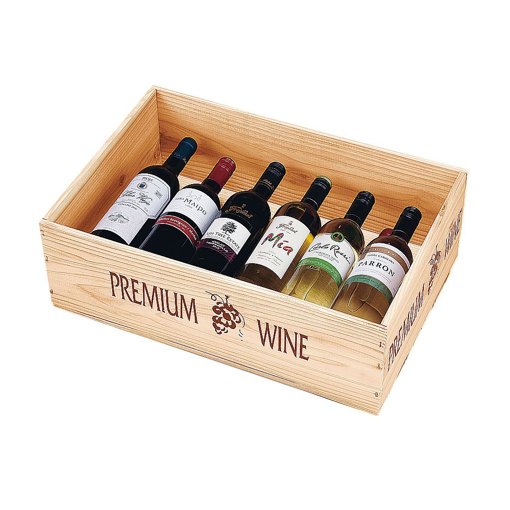 陳列用木箱 W535 ワインN 白 132-55
