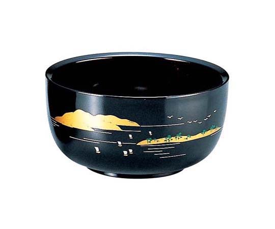 取扱を終了した商品です］5寸 福寿鉢 黒内溜パール山水 45133040 62  