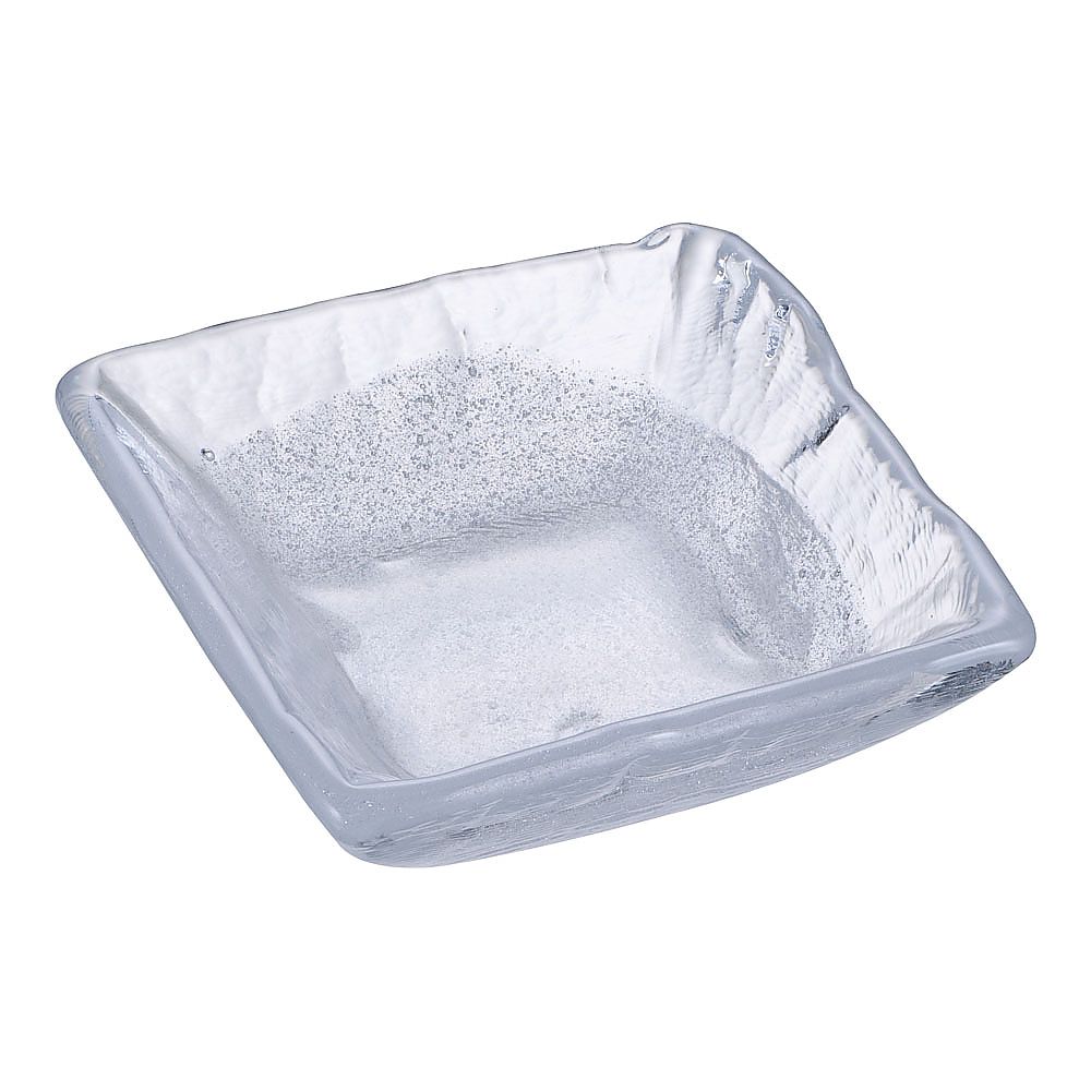 硝子和食器 白雪6 角鉢（小）