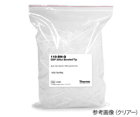 62-7022-59 QSP ピペットチップ 0.1-10μL ゲルローディング用 クリアー 56.8mm バルク(1000本入) 103-Q