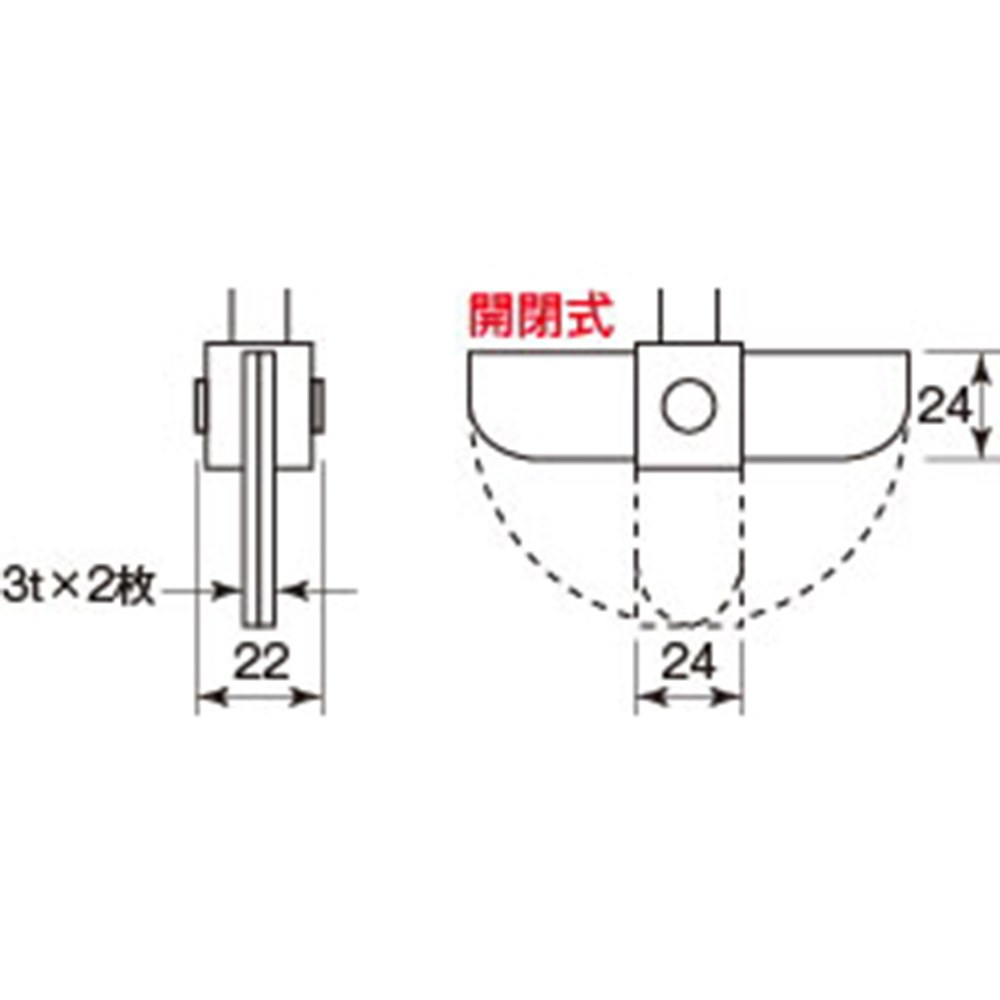 62-7029-54 PTFEオール被覆大型撹拌棒(開閉羽根タイプ) φ10 (全長1000