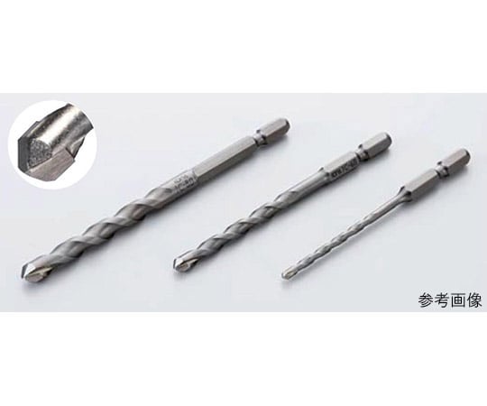 磁器タイル用充電ドライバードリルビット 刃先径3.5mm 全長90mm(3本入)