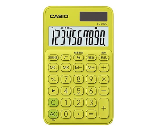手帳型カラフル電卓（10桁） （ライムグリーン） SL-300C-YG-N