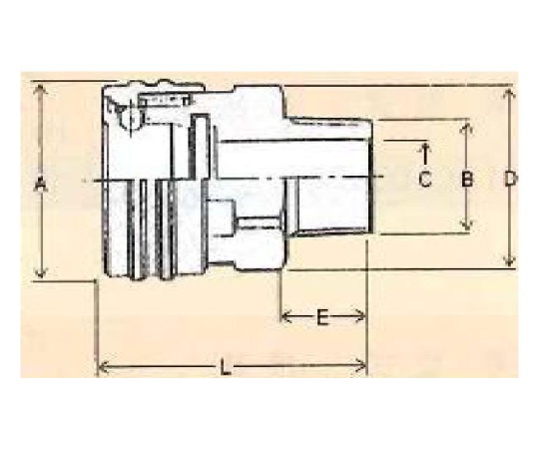 USL-SUS304ノーバルブクイックカップリング ソケット(オネジ型) PT3/8