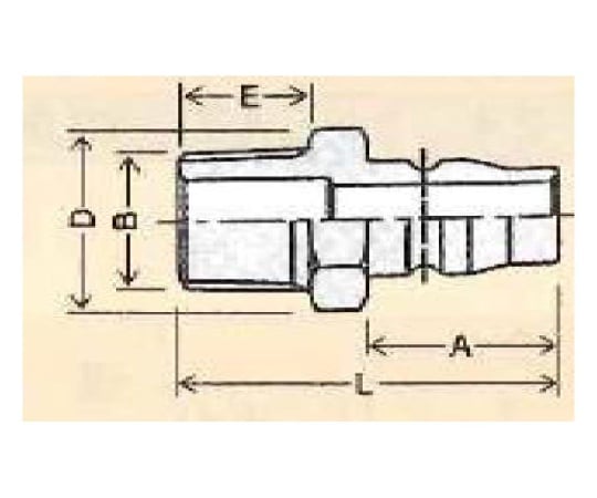 USL-SUS304ノーバルブクイックカップリング プラグ(オネジ型) PT1/2