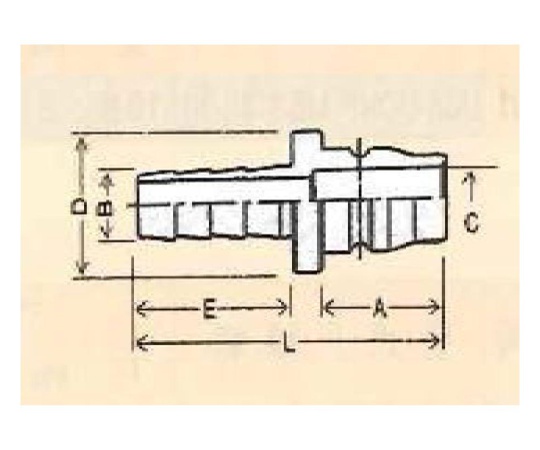 USL-SUS304ノーバルブクイックカップリング プラグ(ホース接続用) 竹の子外径：27φ