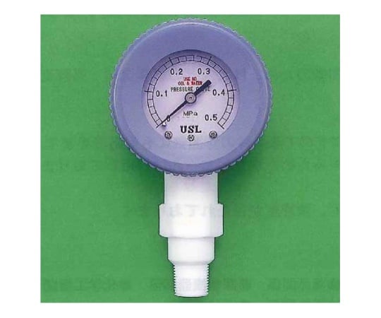 USLフッ素樹脂圧力計 50φ R3/8 0～1Mpa
