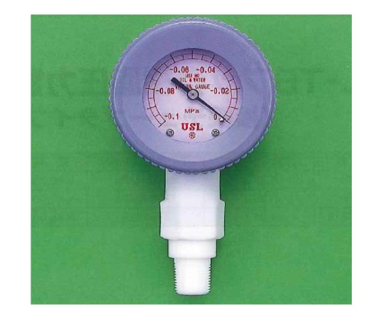 USLフッ素樹脂真空計 50φ R3/8 -0.1～0Mpa