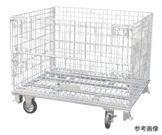 パレット コイルタイプ 1200×1000×610mm(金網ピッチ50×50mm)キャスター付