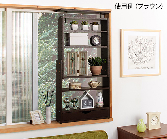取扱を終了した商品です］スリムつっぱり窓枠ラック ホワイト