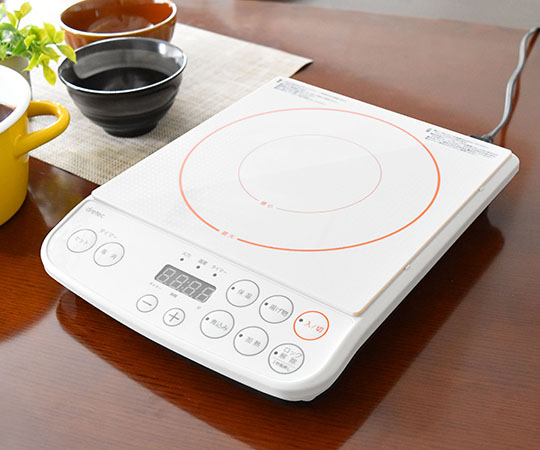 取扱を終了した商品です デカボタンih調理器 ホワイト Di 113wt 62 8553 15 Axel アズワン