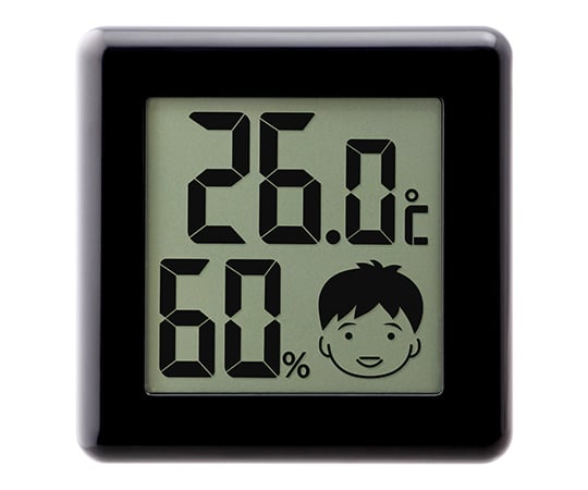 ドリテック62-8553-20　デジタル温湿度計 ピッコラ ブラック　O-282BK