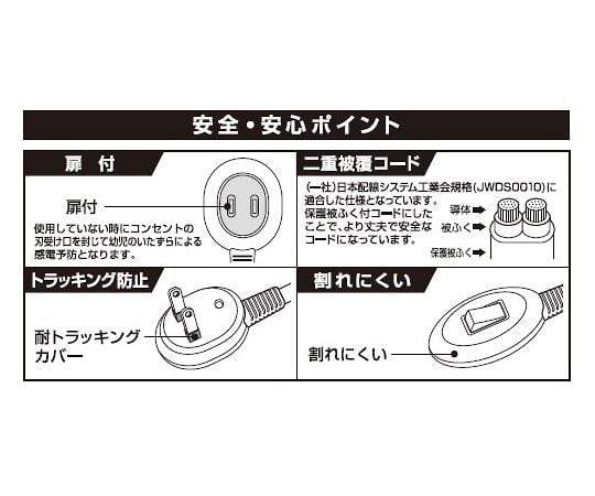 62-8563-43 手元スイッチコード2m WTS-200B(W)