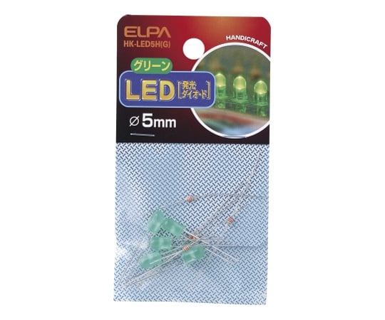 ELPA62-8566-39ＨＫ－ＬＥＤ５Ｈ（Ｇ）ＬＥＤ５ＭＭ緑【1個】(as1-62-8566-39)
