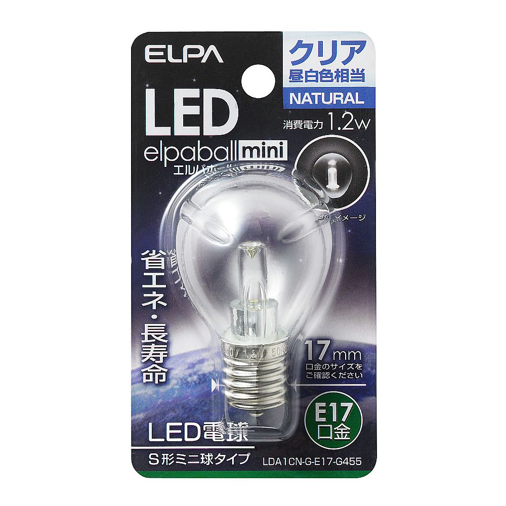 ELPA LED電球 エルパボールmini LDA1L-G-E17-G451 電球色 [管理:1100049840]