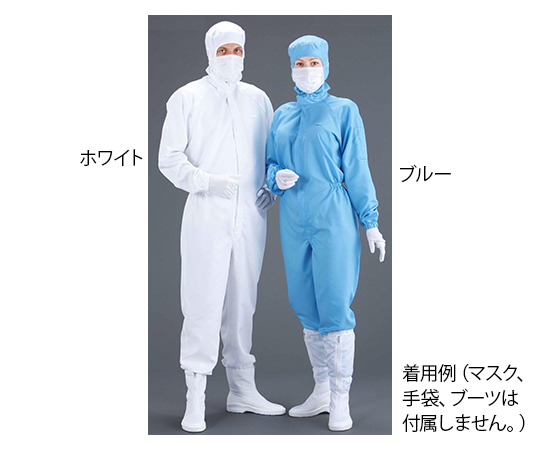 フード一体型クリーンスーツ グリーン 3Lサイズ