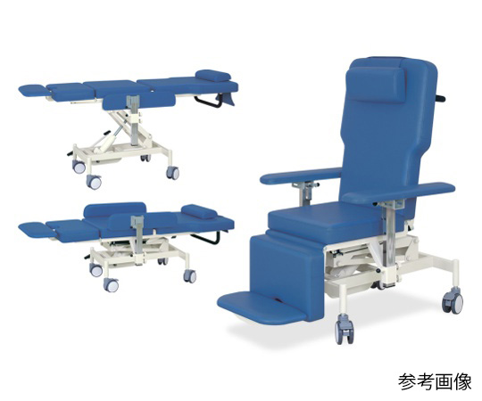 車イス式油圧ストレッチャー 幅45(全幅76)×長さ180×高さ50～80cm 茶