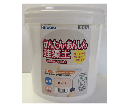 簡単安心珪藻土10kg ポリ缶 ピンク 209597