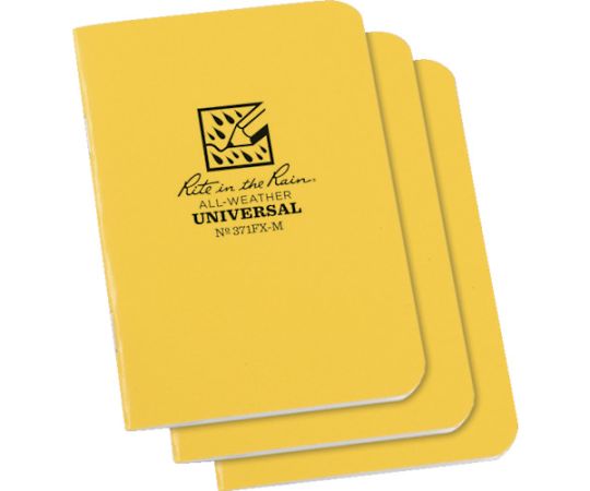 3　1/4X4　5/8　ミニステイプルノートブック（3冊セット）ユニバーサル・イエロー