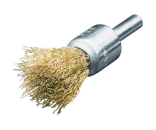 軸付エンド型ブラシ　真鍮波線0.2　Φ12