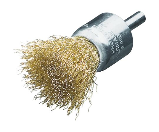 軸付エンド型ブラシ　高張度真鍮波線0.25　Φ17