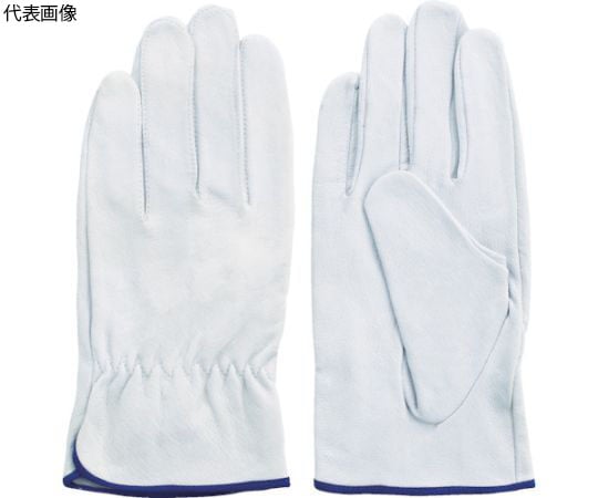 豚本革手袋（袖口しぼりタイプ） EX-235 白 L 5915