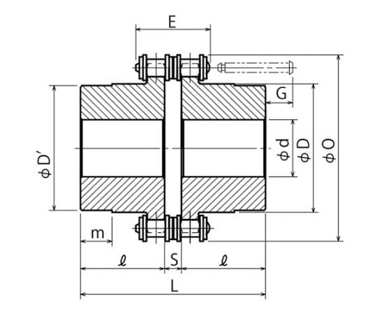 カップリングスプロケットホンタイ 使用チェーンピッチ25.4mm　8022H