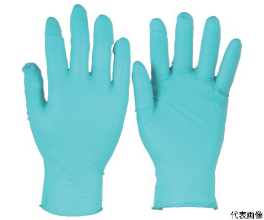 耐薬品ニトリルゴム使い捨て手袋 タッチエヌタフ 粉付 92500 Mサイズ 100枚入 92-500-8