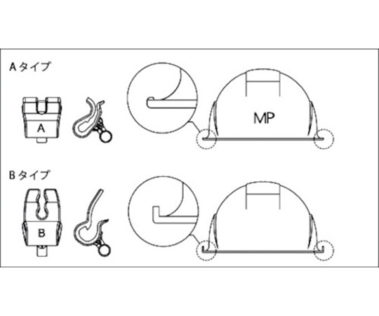 ヘルメット装着式　保護メガネ　クリア　Aタイプ　A-645A-A