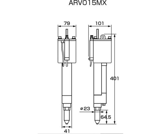 62-8844-56 エアーリベッター吸引排出装置付 ARV015MX 【AXEL】 アズワン