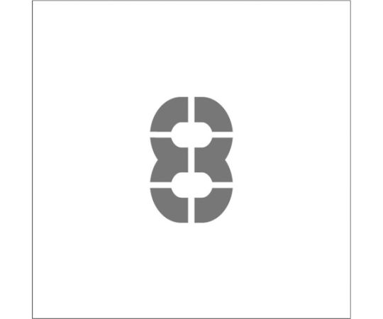 ステンシル　マグネット　8　文字サイズ50×40mm