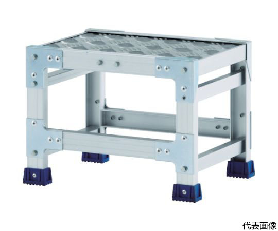 作業台（天板縞板タイプ）1段　天板寸法500×400mm高0.25m
