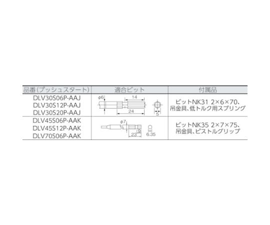 日東工器 デルボ 電動ドライバー ブラシレスデルボＳ 適合小ねじ４．５