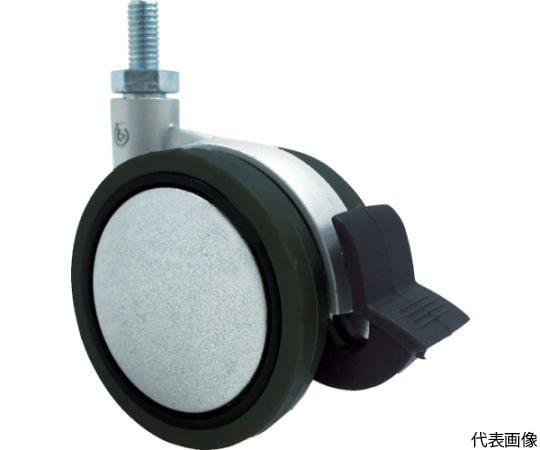 デザイン双輪キャスター「Eva」　ネジ　自在ストッパー付　75m