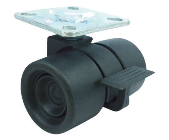 デザイン双輪キャスター「Farrari」　プレート　自在ストッパ