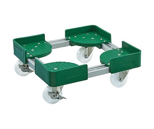 伸縮式コンテナ台車SUS 内寸300-400X300-400 ストッパー付