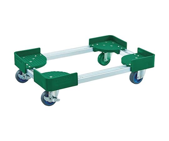 伸縮式コンテナ台車 内寸400-500X500-600 AC ストッパー付