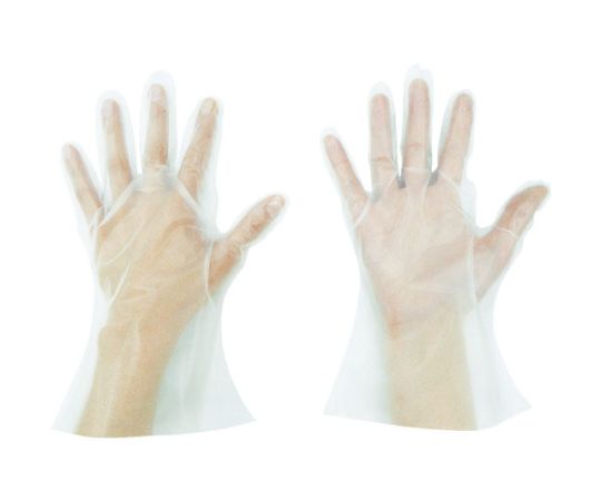 使い捨て手袋 S-HYBRIDグローブニューマイジャストL 半透明 1箱（200枚入） HN-L